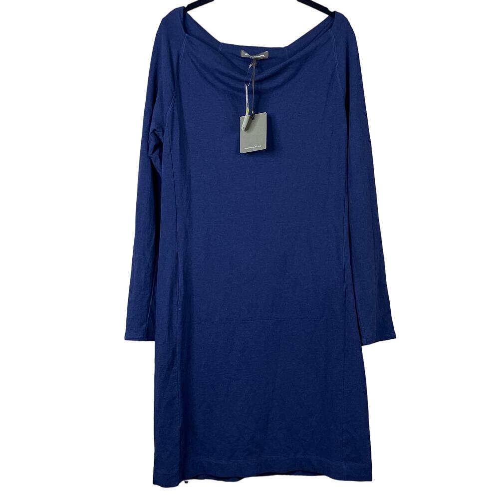 Tommy Bahama Aldwyn Cowl Dress Long Sleeve Ocean Deep Blue Size Medium NWT